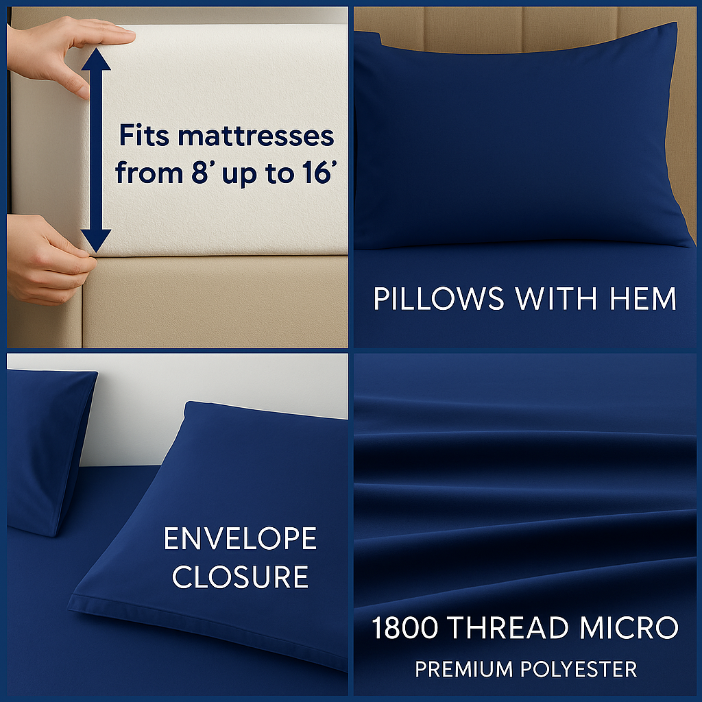 Luxury Bed Sheet Set – Ultra Soft Microfiber