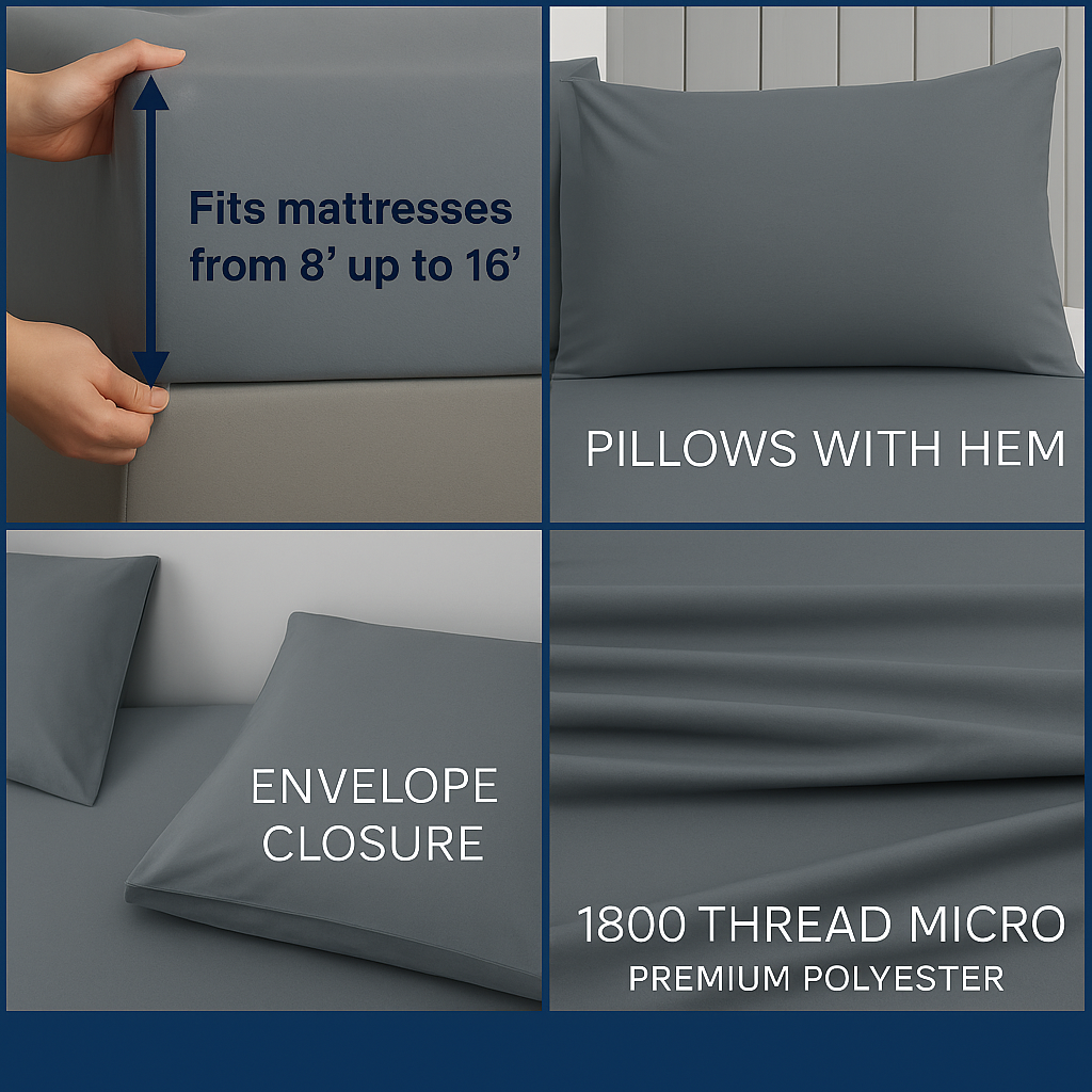 Luxury Bed Sheet Set – Ultra Soft Microfiber