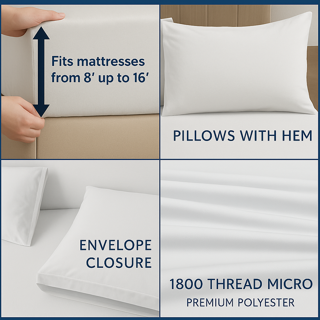 Luxury Bed Sheet Set – Ultra Soft Microfiber